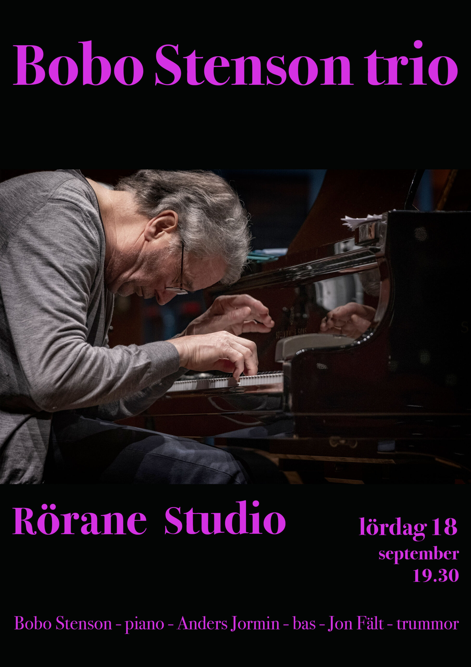Bobo Stenson trio 18 september, 19.30
